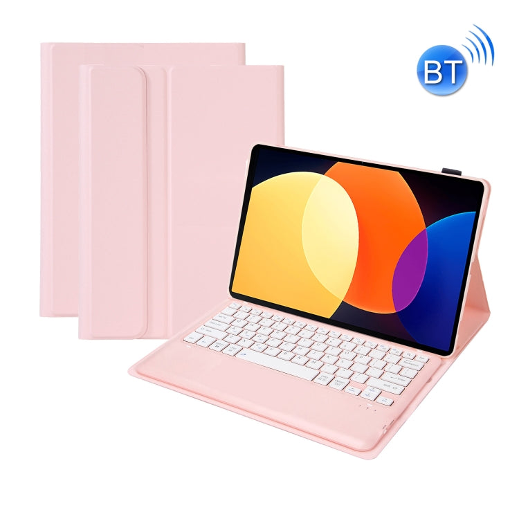Pink tablet leather case with detachable cover and Bluetooth keyboard