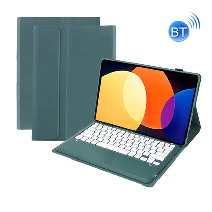 Dark green tablet leather case with detachable cover and Bluetooth keyboard