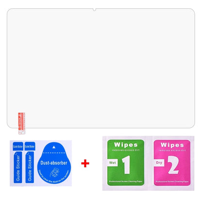 Tempered glass screen protector with dust absorber sticker and wet/dry cleaning wipes