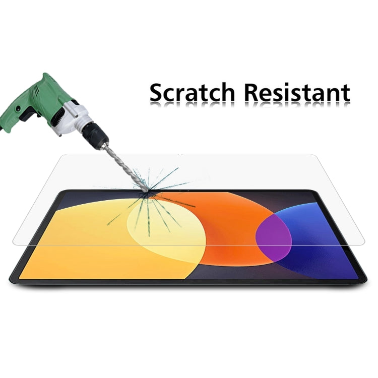 Tempered glass screen protector film with scratch-resistant shield against impacts