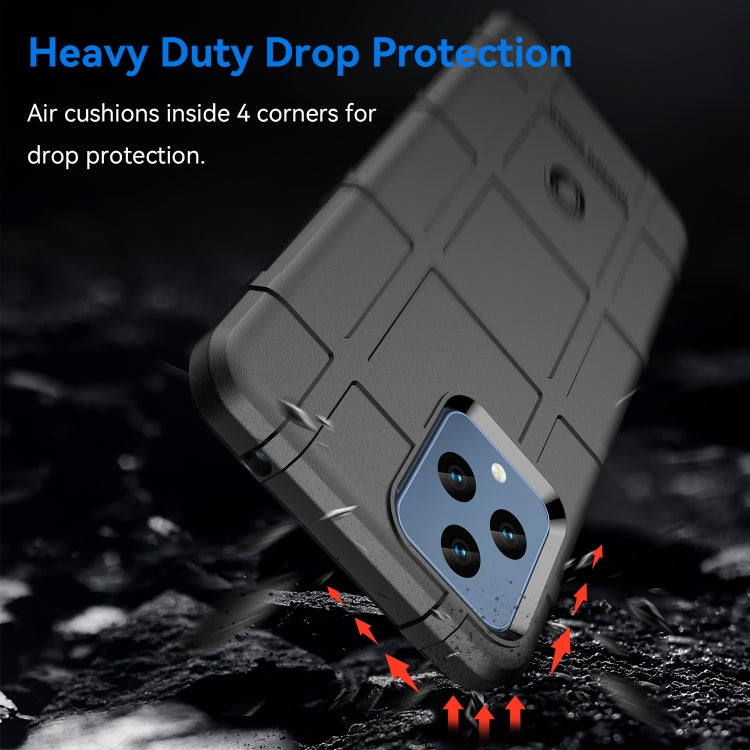 Heavy-duty shockproof TPU phone case with corner air-cushion protection, dark