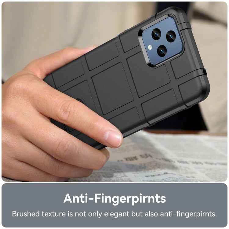 Shockproof TPU phone case with non-slip texture and camera cutout, black