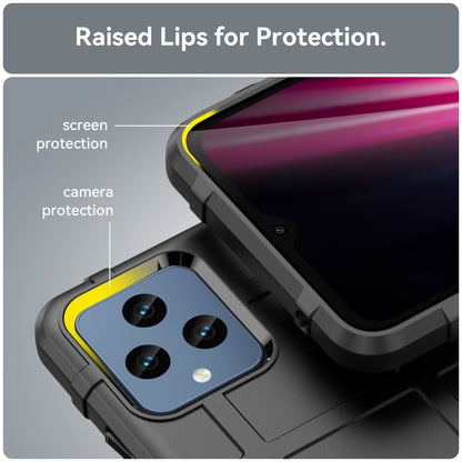Rugged TPU phone case with raised lips for screen and camera protection
