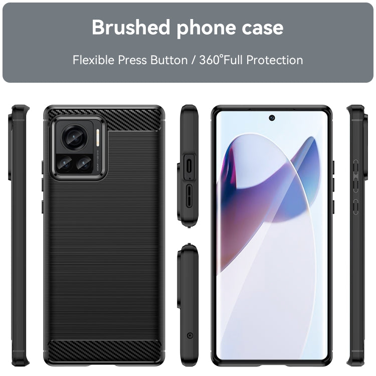 Brushed texture TPU phone case set, black, with side buttons and front cover
