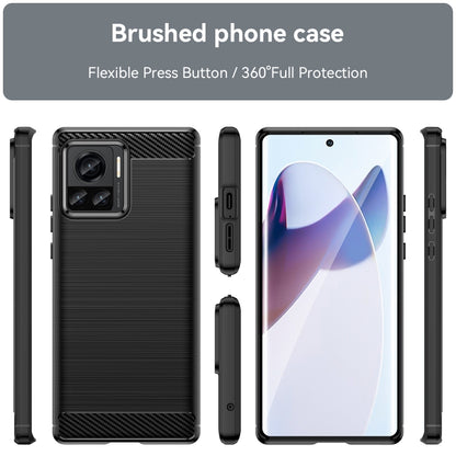 Brushed texture TPU phone case set, black, with side buttons and front cover