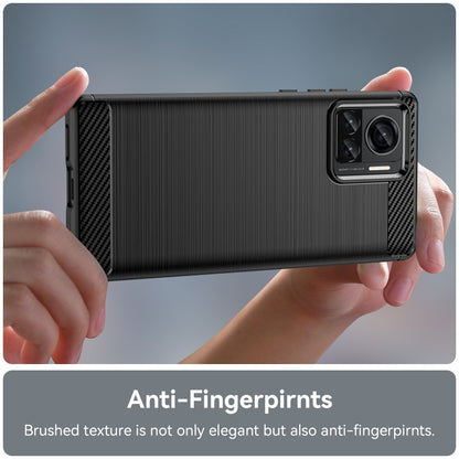 Brushed texture TPU phone case, black, with camera cutout and slim profile
