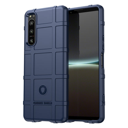 Blue rugged TPU phone case with shockproof bumper edges