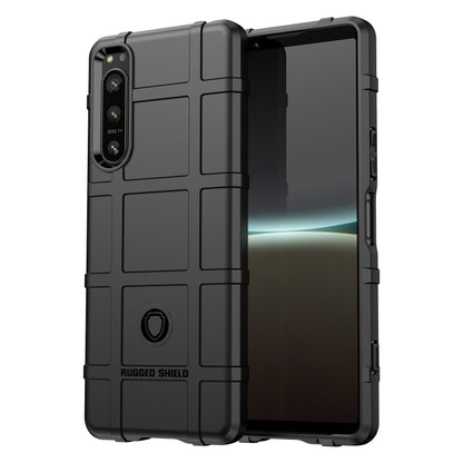 Black rugged TPU phone case with textured back and camera protection