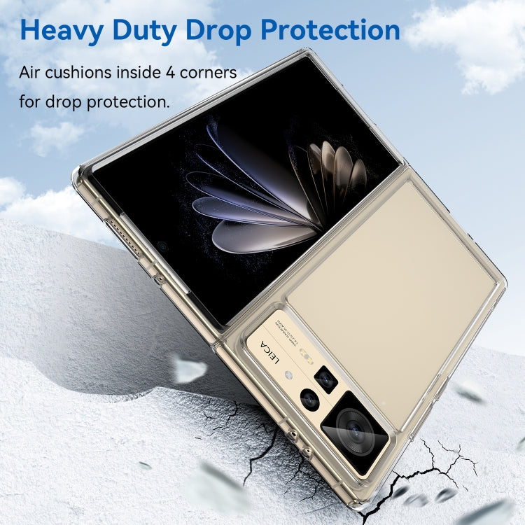 Transparent TPU acrylic phone case for Xiaomi Mix Fold 2 with reinforced corners and camera cutout