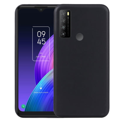 Black TPU phone case with camera cutout for a slim Realme/TCL/Xiaomi-style phone