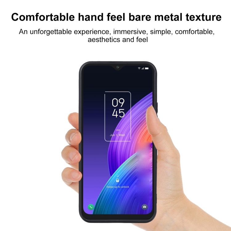 Black TPU phone case on a front-screen smartphone; slim fit and cutouts