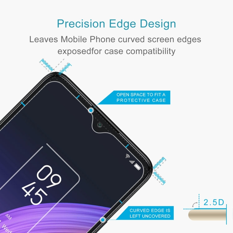 Tempered glass screen protector film with precision edges for curved-screen compatibility