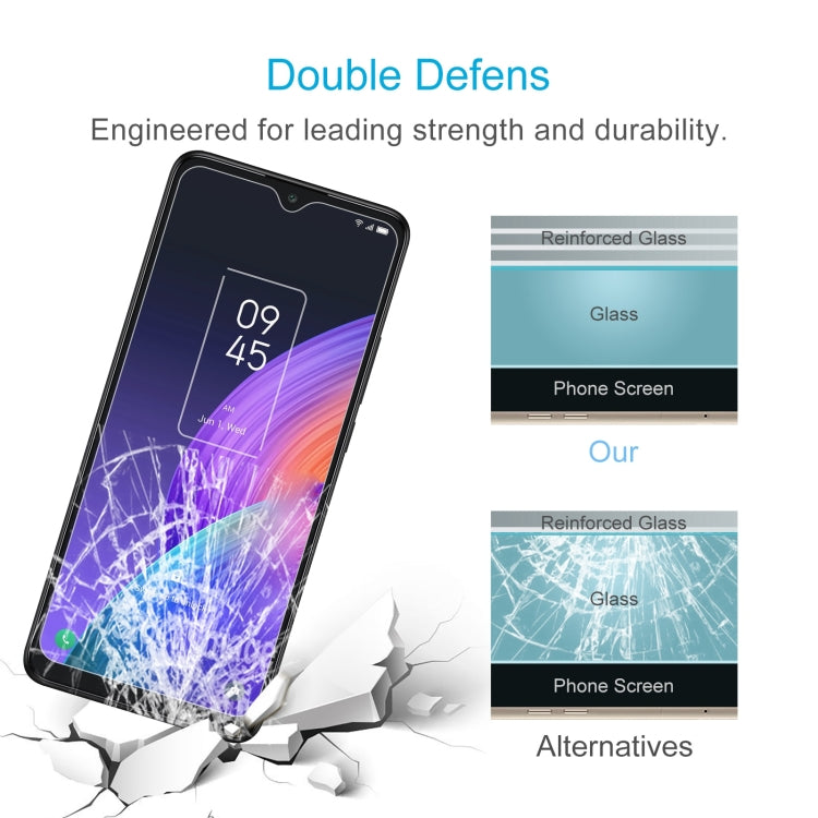 Tempered glass screen protector film concept showing reinforced glass layer for protection