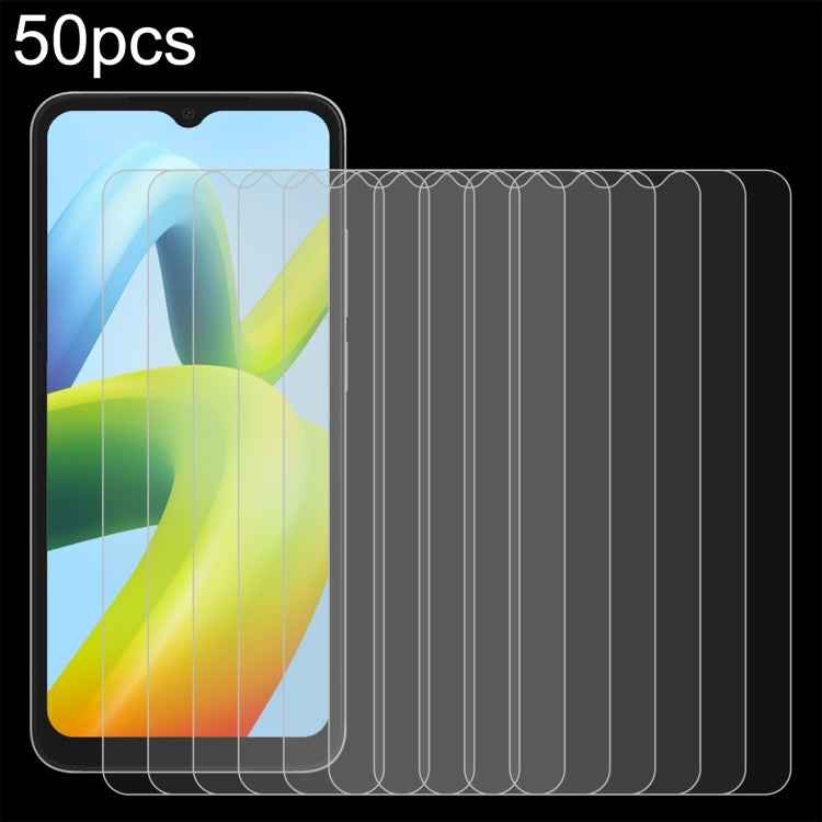 Set of 50 tempered glass screen protectors with rounded 2.5D edges
