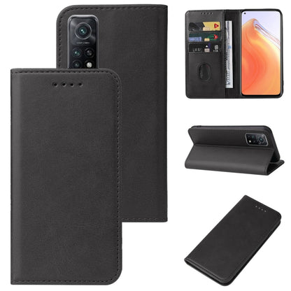 Black leather phone case with magnetic closure and card holder flap