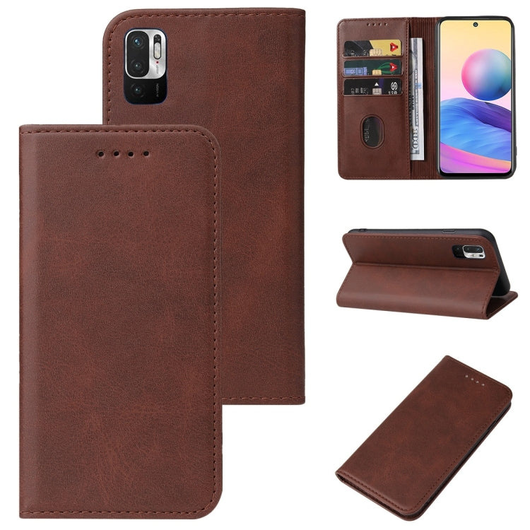 Brown leather phone case with magnetic closure, flip cover, and card slots