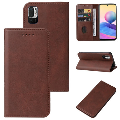 Brown leather phone case with magnetic closure, flip cover, and card slots