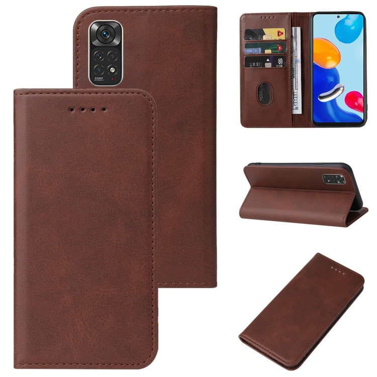Brown leather phone case with magnetic closure, card slot, and stand cover