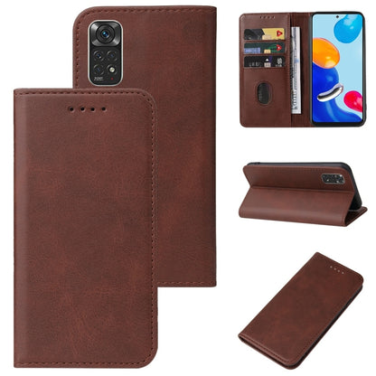 Brown leather phone case with magnetic closure, card slot, and stand cover