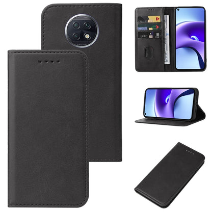 Black leather phone folio case with dual camera cutout and magnetic closure