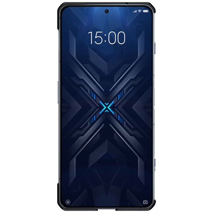 Smartphone with display visible in a protective gaming case