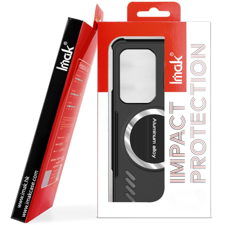 Packaging for black gaming cooling phone case with circular aluminum ring detail