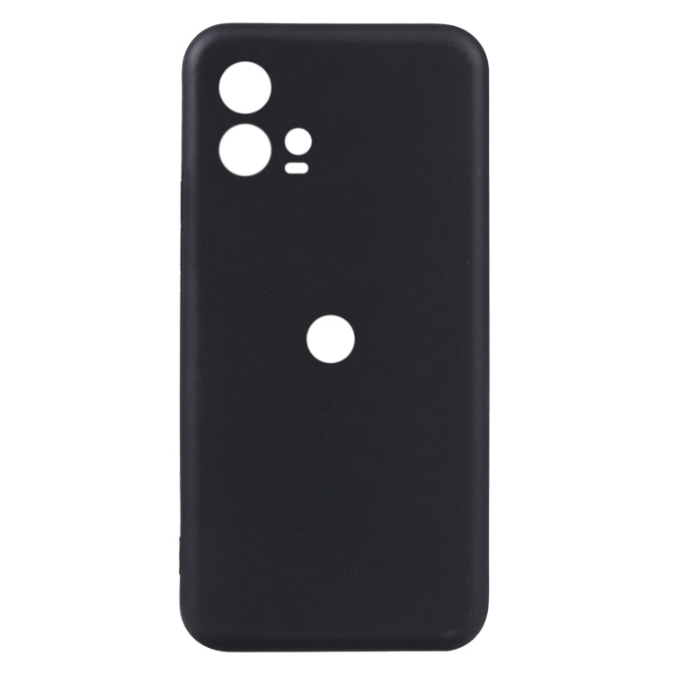 Black TPU phone case back view with cutouts for camera, flash, and ports