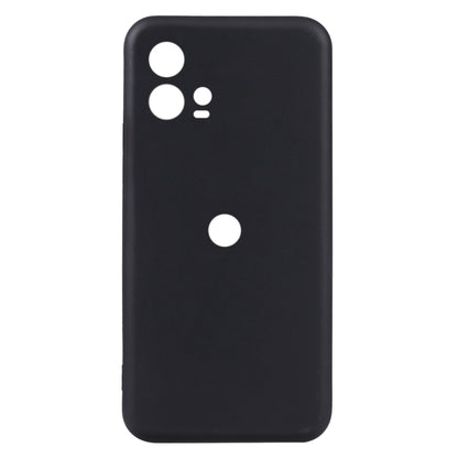 Black TPU phone case back view with cutouts for camera, flash, and ports