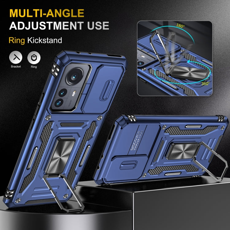 Blue Armor phone case with multi-angle kickstand and ring bracket