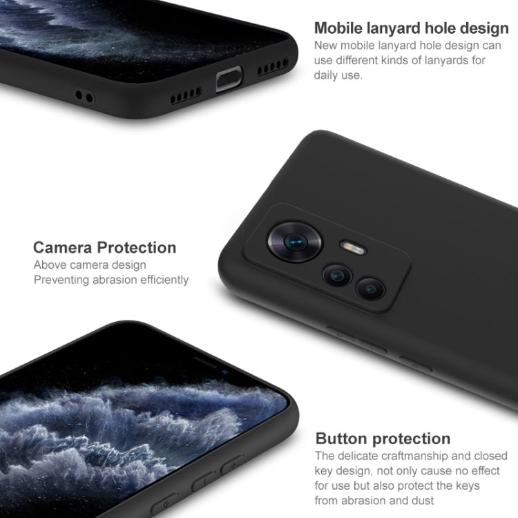 Shockproof frosted TPU phone case, matte black camera-protection bumper