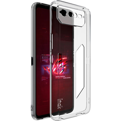 Clear shockproof TPU phone case with camera cutout and side button openings
