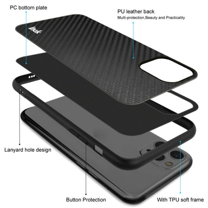 Black TPU soft frame phone case with carbon-fiber back, lanyard and button protection