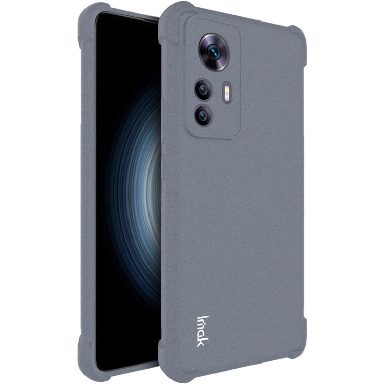 Matte grey TPU phone case with raised camera cutout and shockproof side bumper