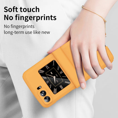 Orange soft-touch folding hinge phone case set for Motorola Moto Razr 2022