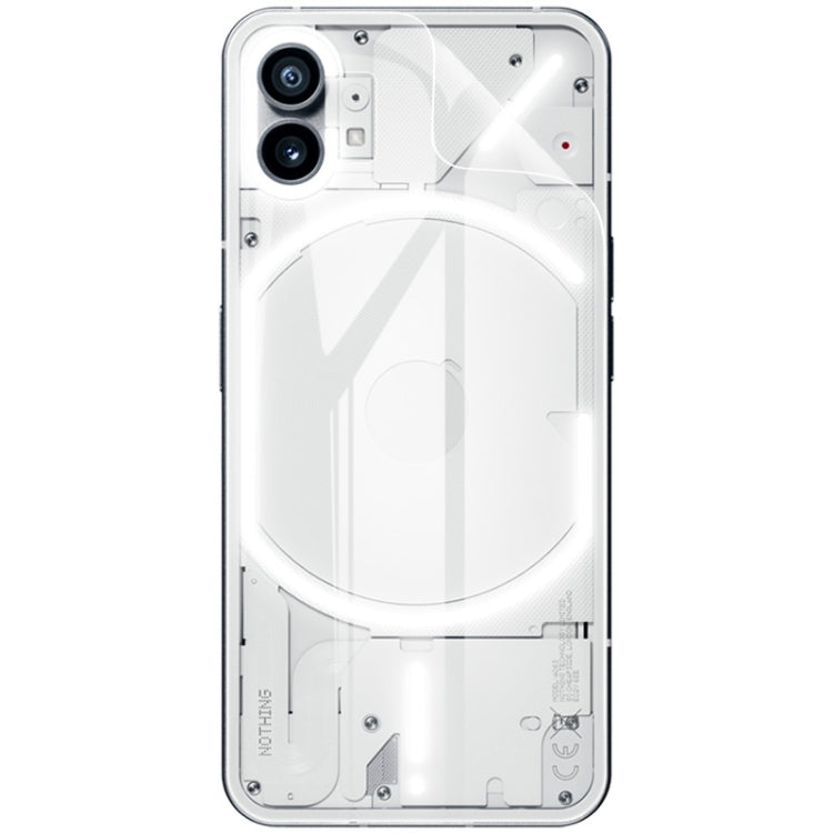 Clear hydrogel film back protector covering phone rear and camera area