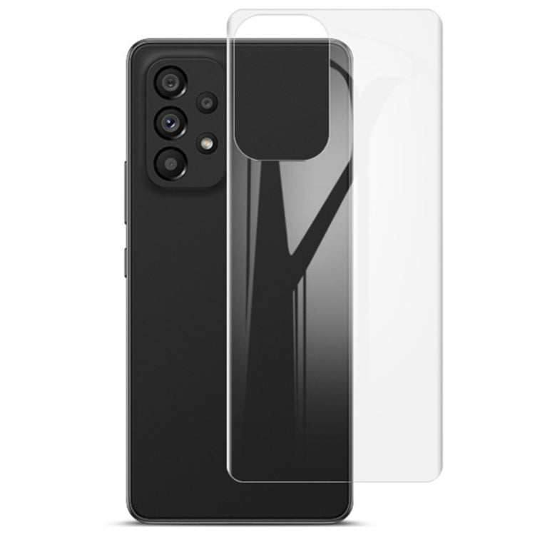 Clear hydrogel film back protector over phone camera and rear panel