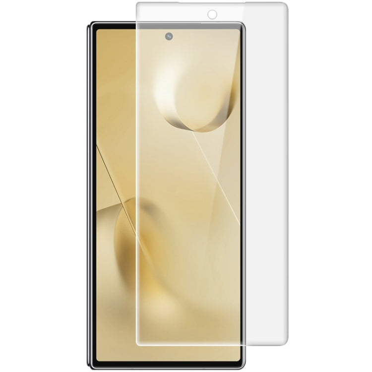 Curved hydrogel screen protector film for front display, clear, full coverage