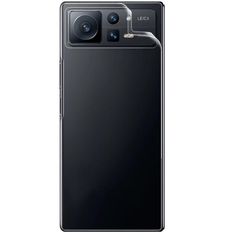 Clear hydrogel screen protector film set for back and camera area, curved coverage