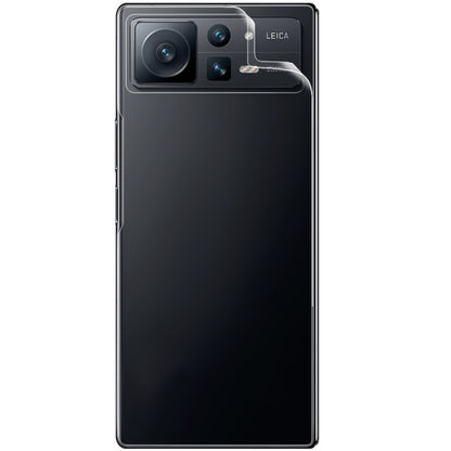 Clear hydrogel screen protector film set for back and camera area, curved coverage