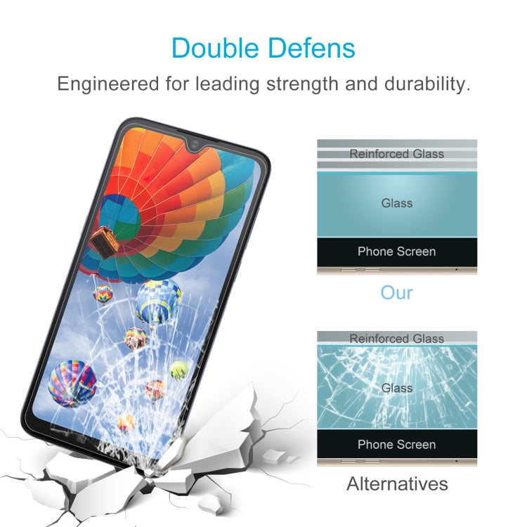 Tempered glass screen protector showing reinforced impact protection