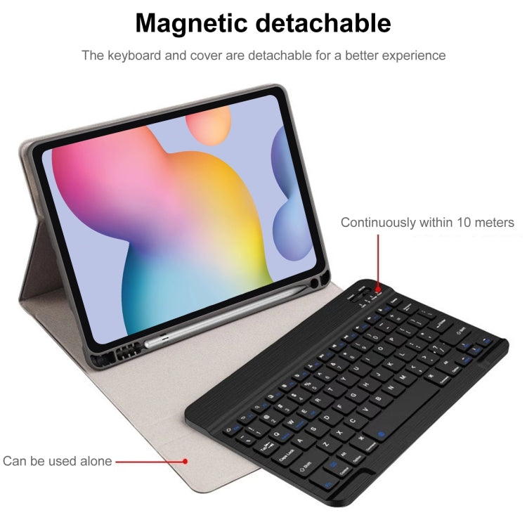 Magnetic detachable tablet keyboard case with folio cover and stand