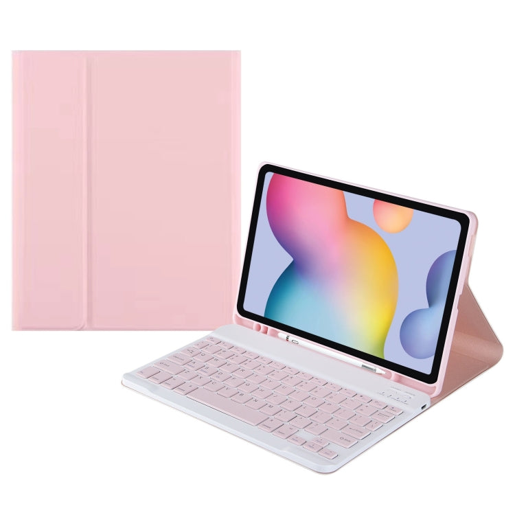 Pink tablet keyboard case with detachable keyboard and folio stand