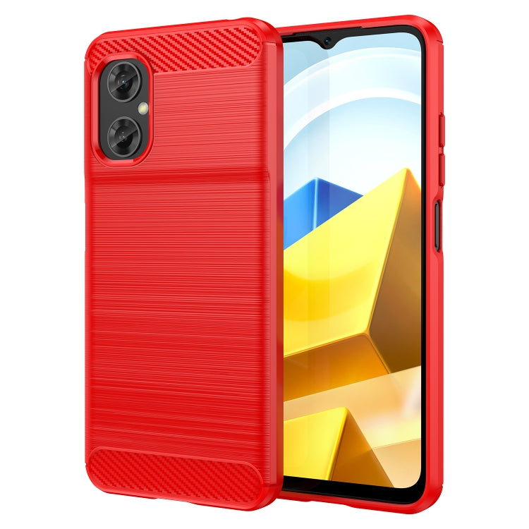 Red phone case with brushed texture, raised camera cutouts, slim TPU design