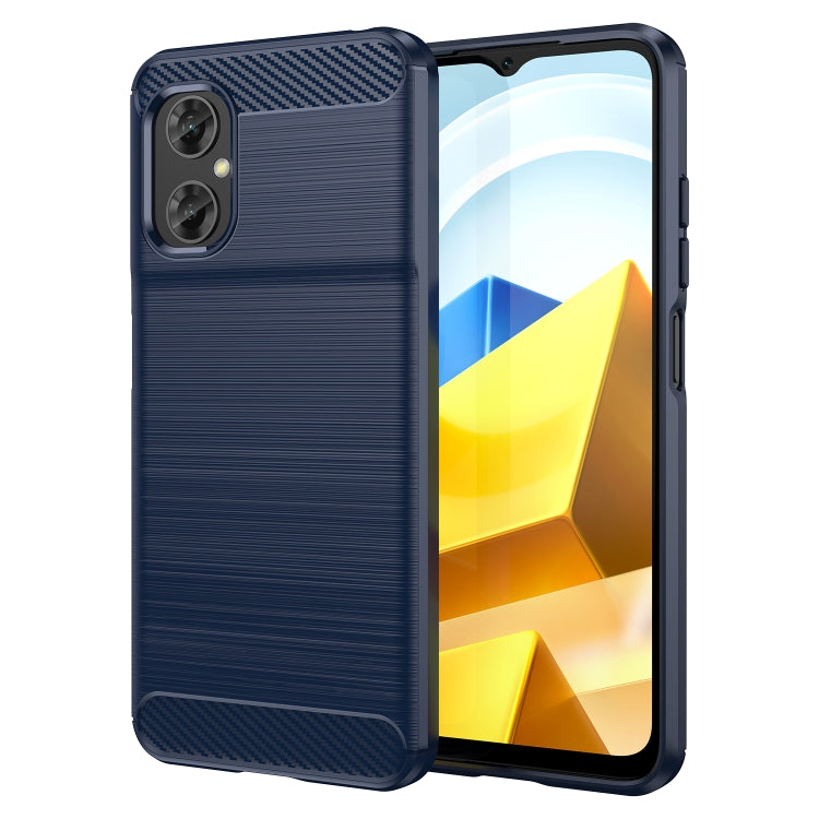 Navy blue phone case with brushed texture, raised camera cutouts, slim TPU