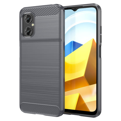 Grey brushed texture phone case with dual camera cutout and protective edges