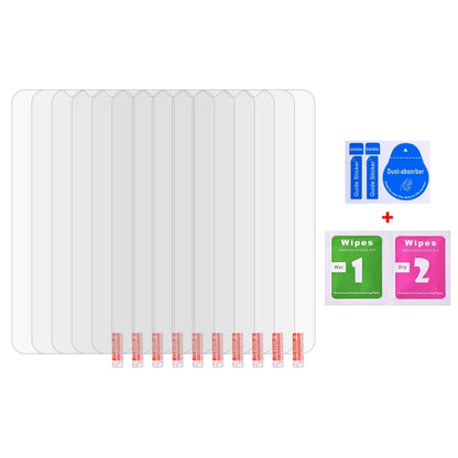 10-pack 2.5D tempered glass screen protectors with cleaning wipes