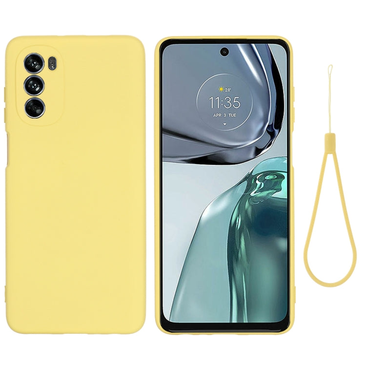Yellow liquid silicone phone case with full coverage and camera cutouts