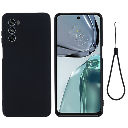 Black liquid silicone phone case with full coverage and camera cutouts