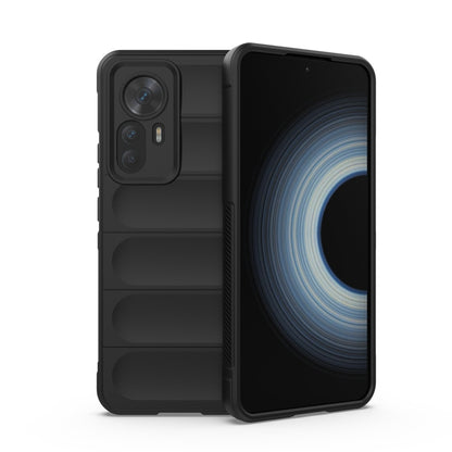 TPU + flannel phone case for Xiaomi Redmi K50 Ultra, black