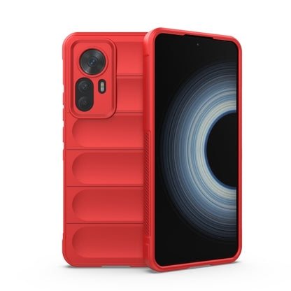 TPU + flannel phone case for Xiaomi Redmi K50 Ultra, red